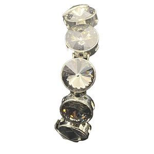 Stretchy black large rhinestone crystal bracelet